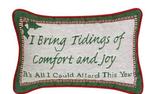 Comfort and Joy Tapestry Word Pillow
